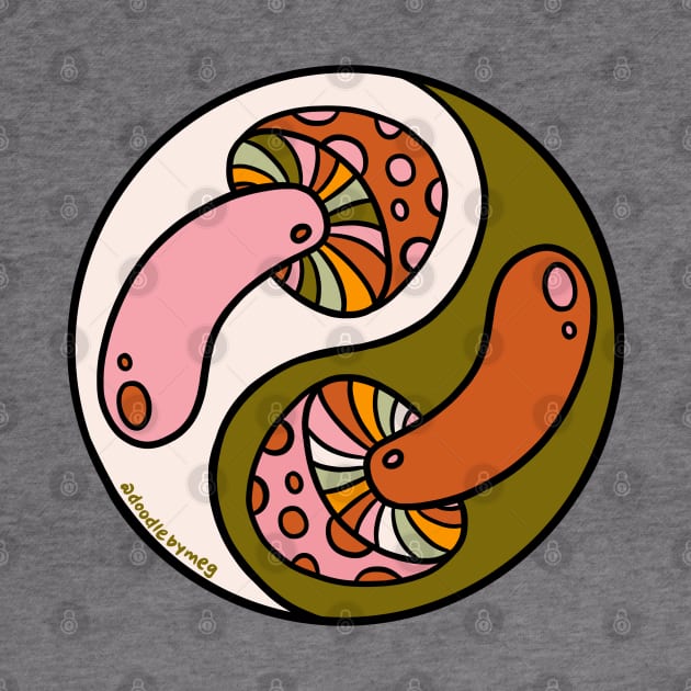 Mushroom Yinyang by Doodle by Meg